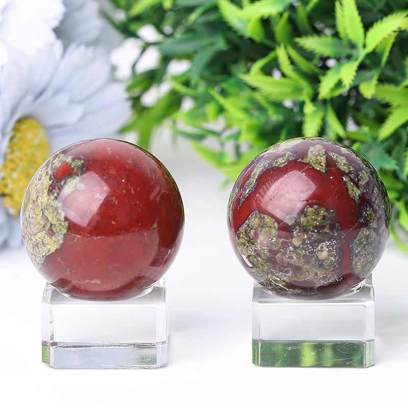 1.5" Dragon Blood Stone Crystal Sphere Wholesale Crystals