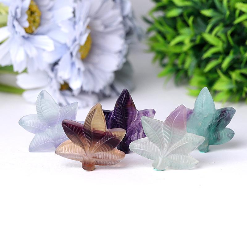 Fluorite Leaf Crystal Carvings Wholesale Crystals