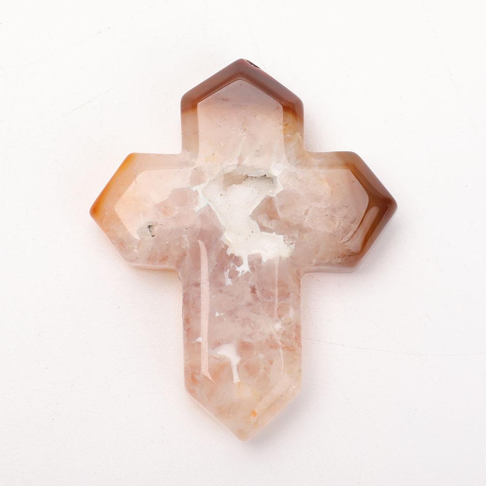 Hand Carved Druzy Agate Cross Wholesale Crystals