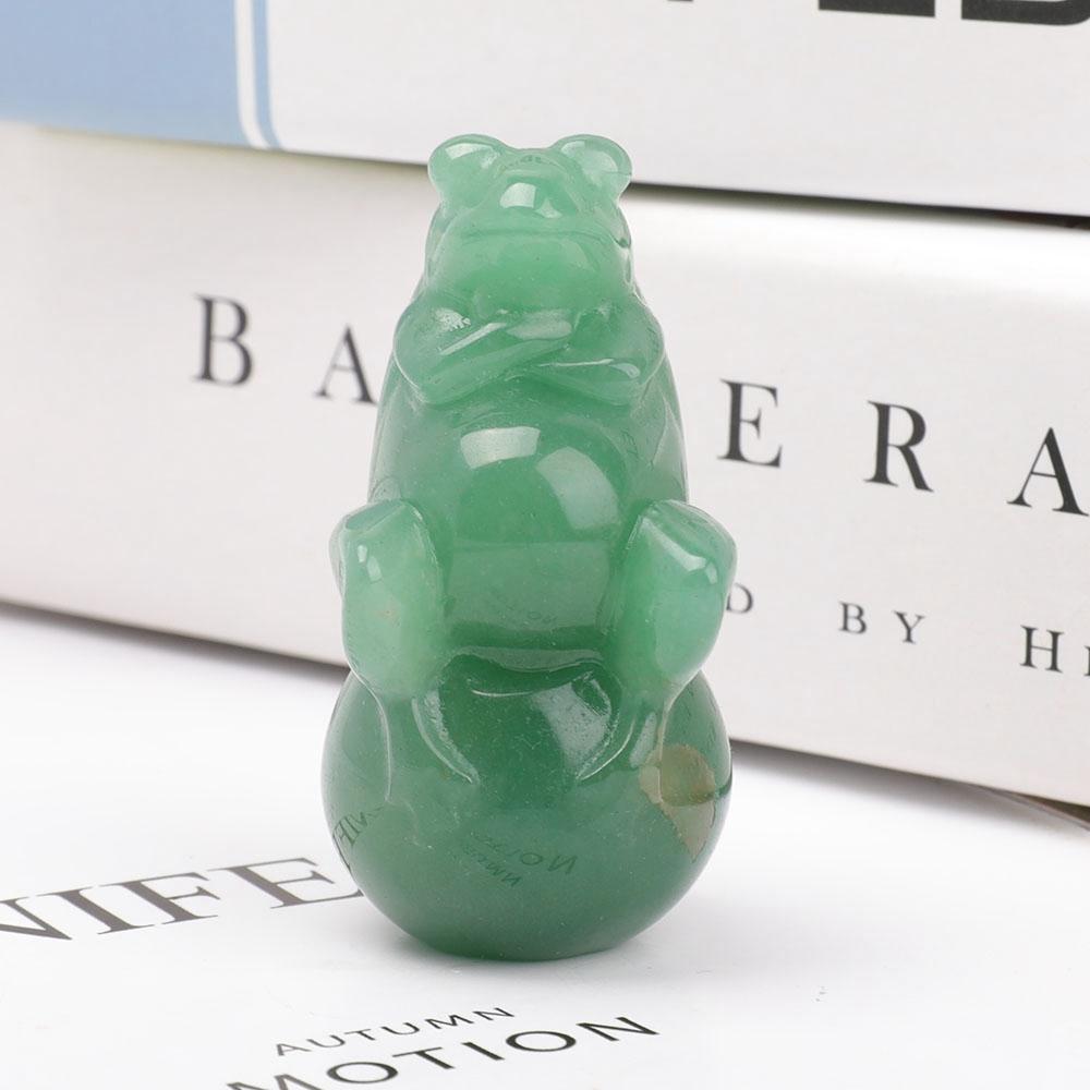 Green Aventurine Crystal Carving Frog Wholesale Crystals