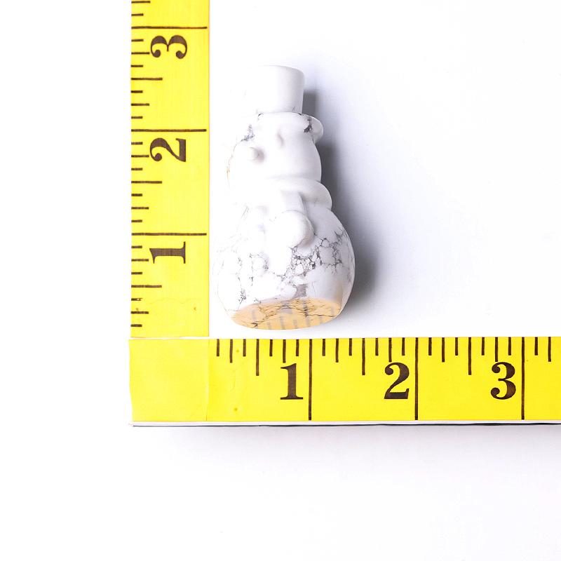 2.35" Howlite Snowman Crystal Carvings Wholesale Crystals