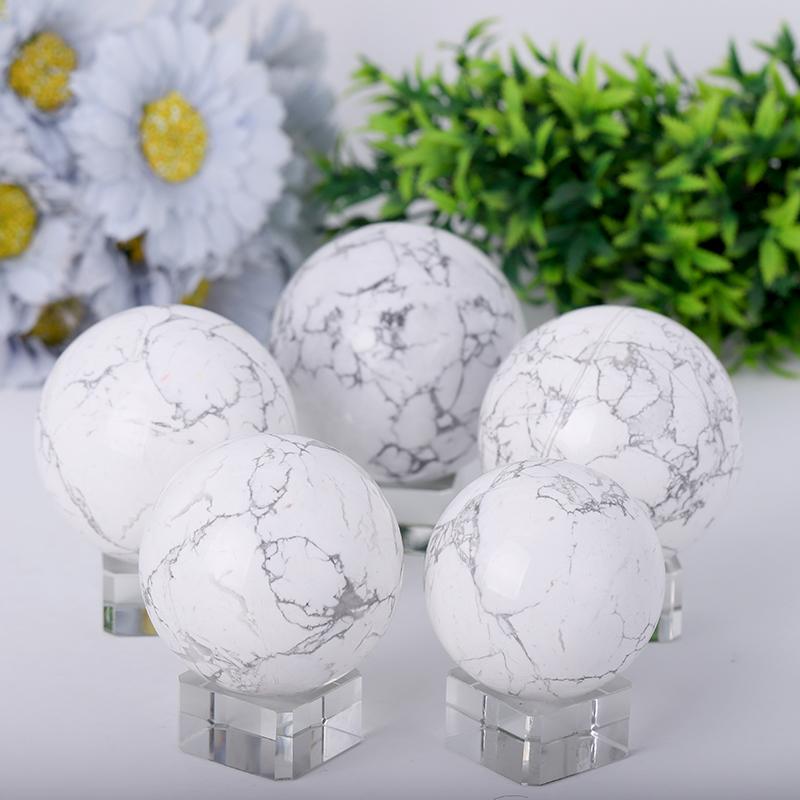 2.0"-4.0" Howlite Sphere Wholesale Crystals