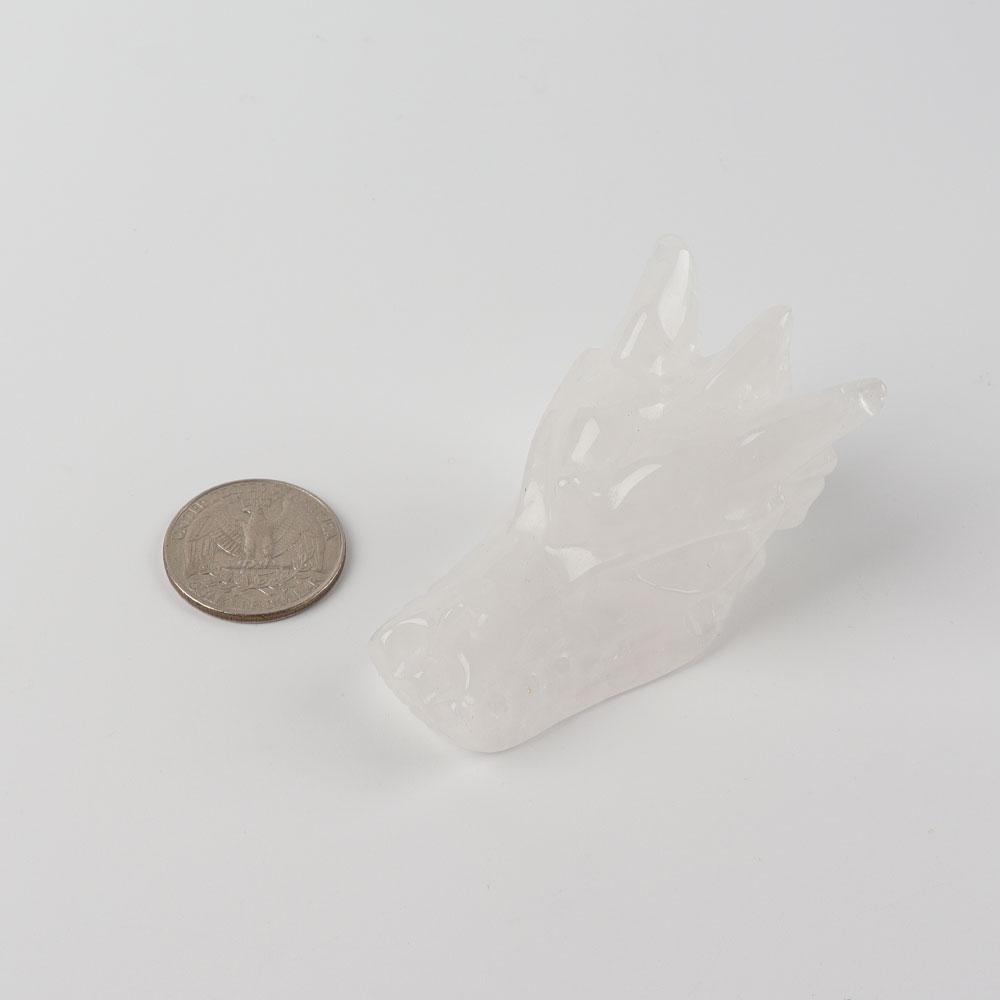 Clear Quartz Dragon Head Carvings Wholesale Crystals