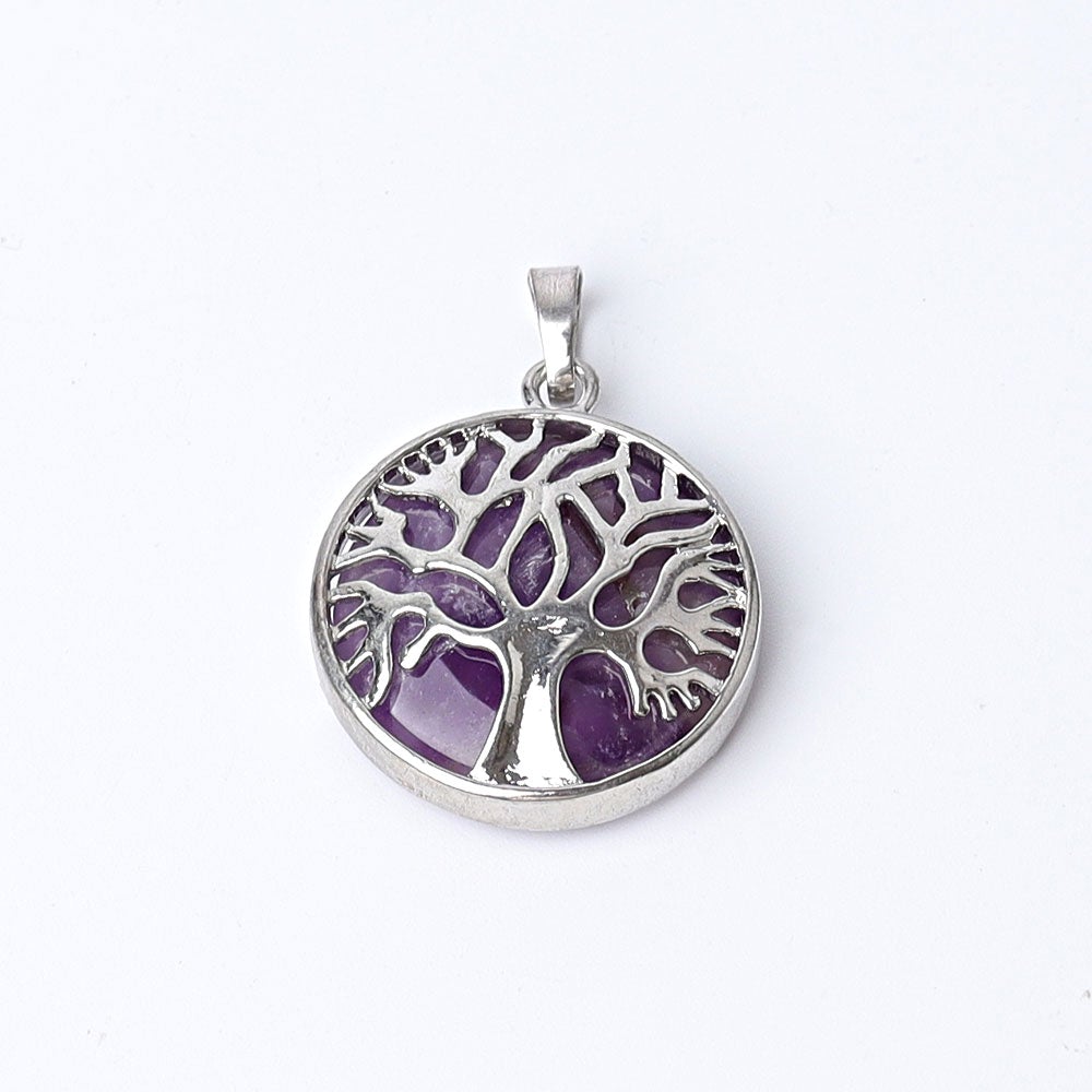 1.2" Tree of life Wrapped Crystal Pendant Wholesale Crystals