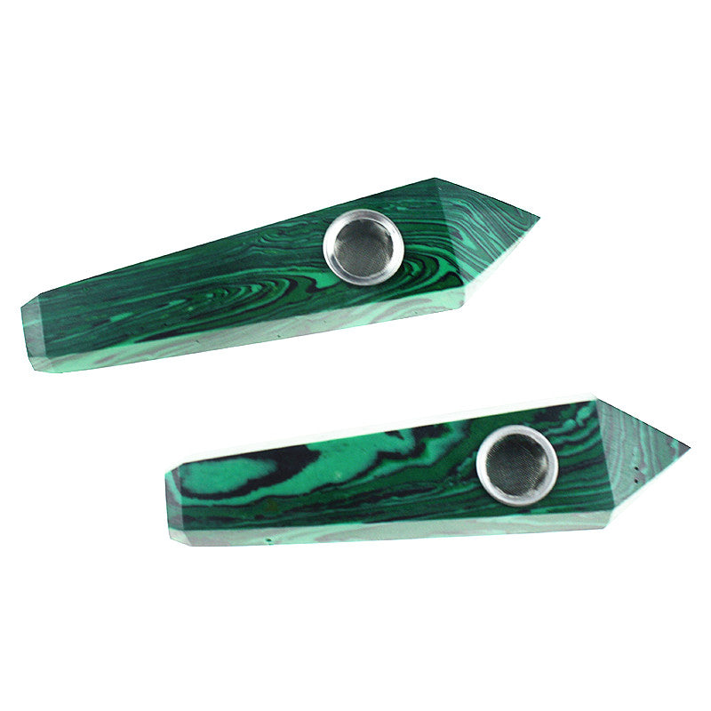 Malachite Smoking Pipe wholesale support mixed customization Wholesale Crystals