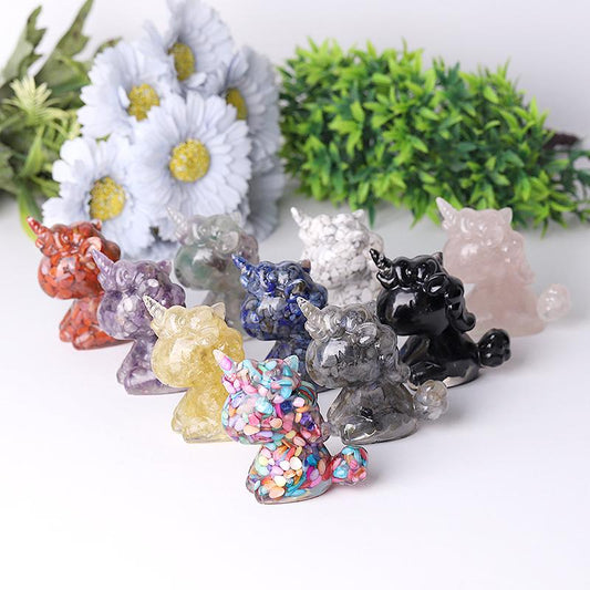 2.5"-3.0" Resin Unicorn Crystal Carvings Wholesale Crystals