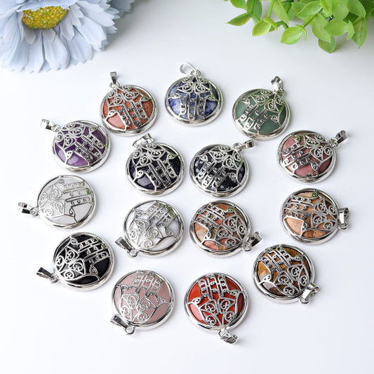 1.2" Chakra Hand Wrapped Crystal Pendant Wholesale Crystals