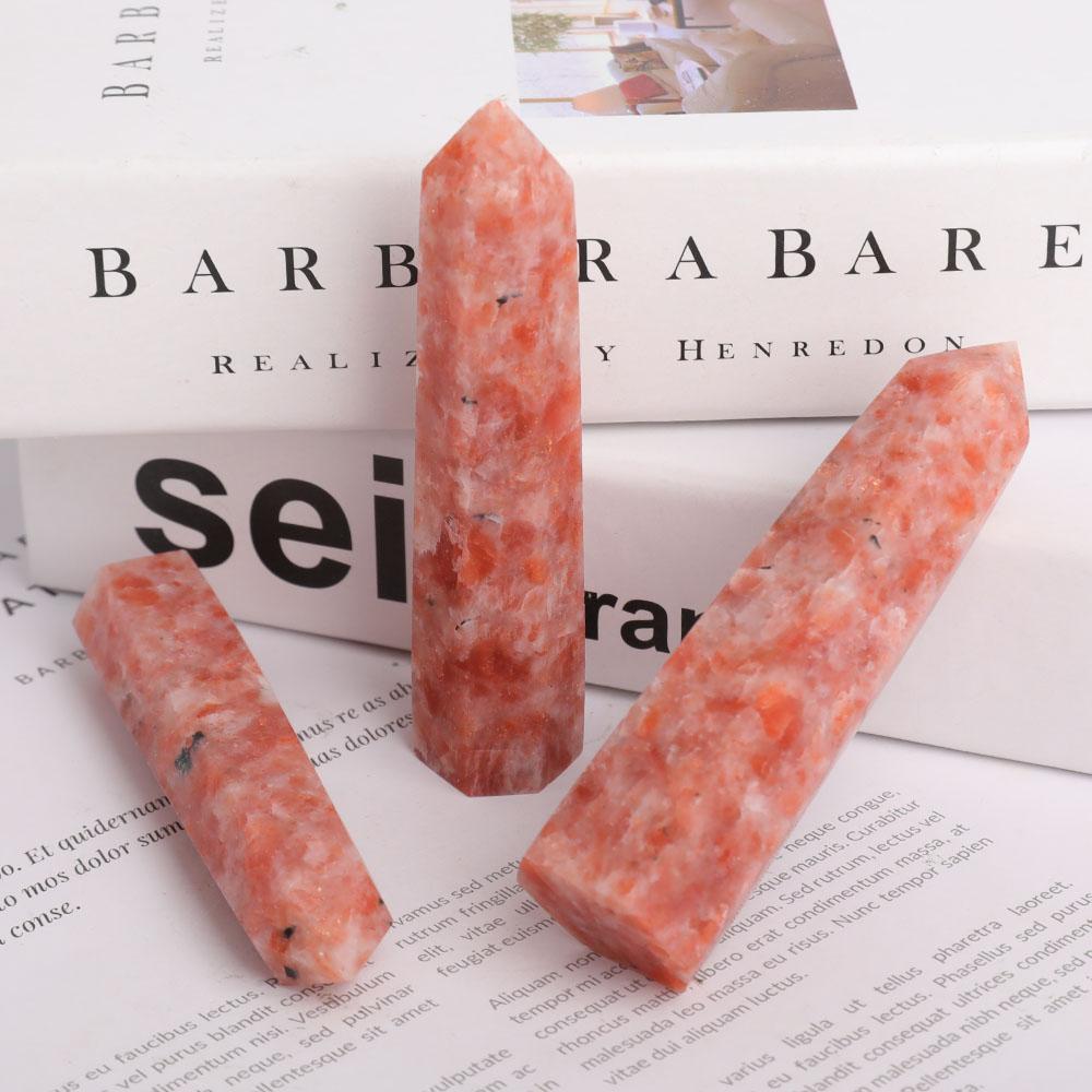 Set of 3 Gold Strawberry Quartz Points Wholesale Crystals