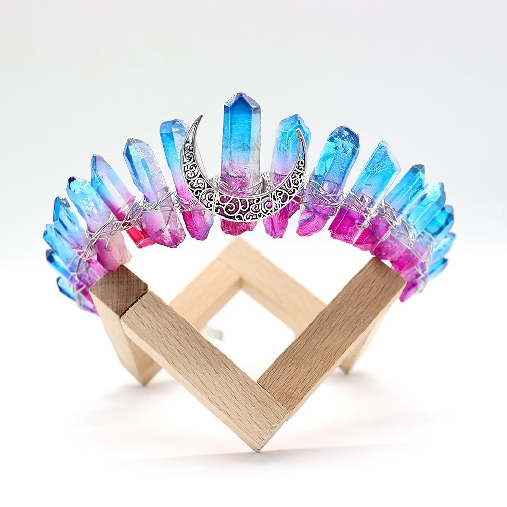 The Rainbow Aura Quartz Witch Crystal Crown Wholesale Crystals