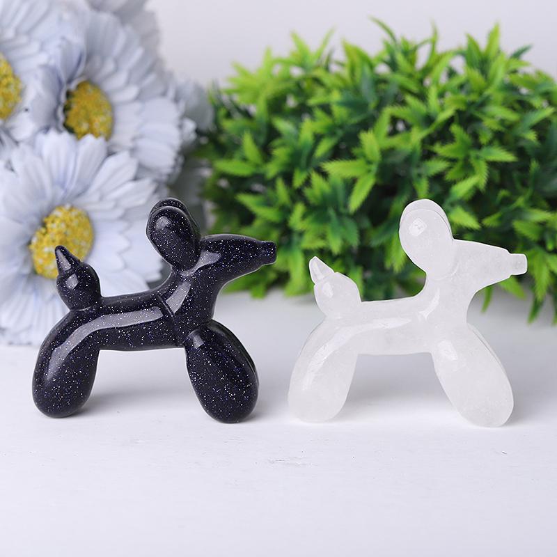 2.8" Balloon Dog Crystal Carvings Wholesale Crystals