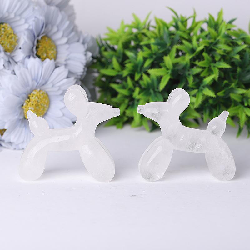 2.8" Balloon Dog Crystal Carvings Wholesale Crystals