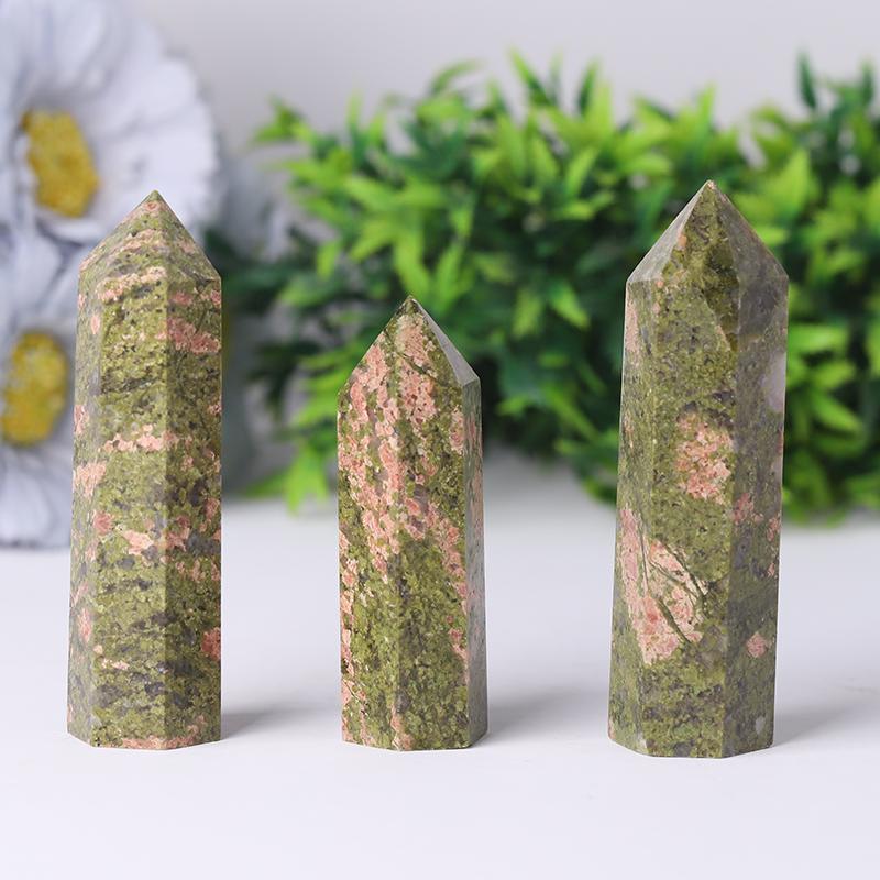 Wholesale Natural Unakite Points Wholesale Crystals