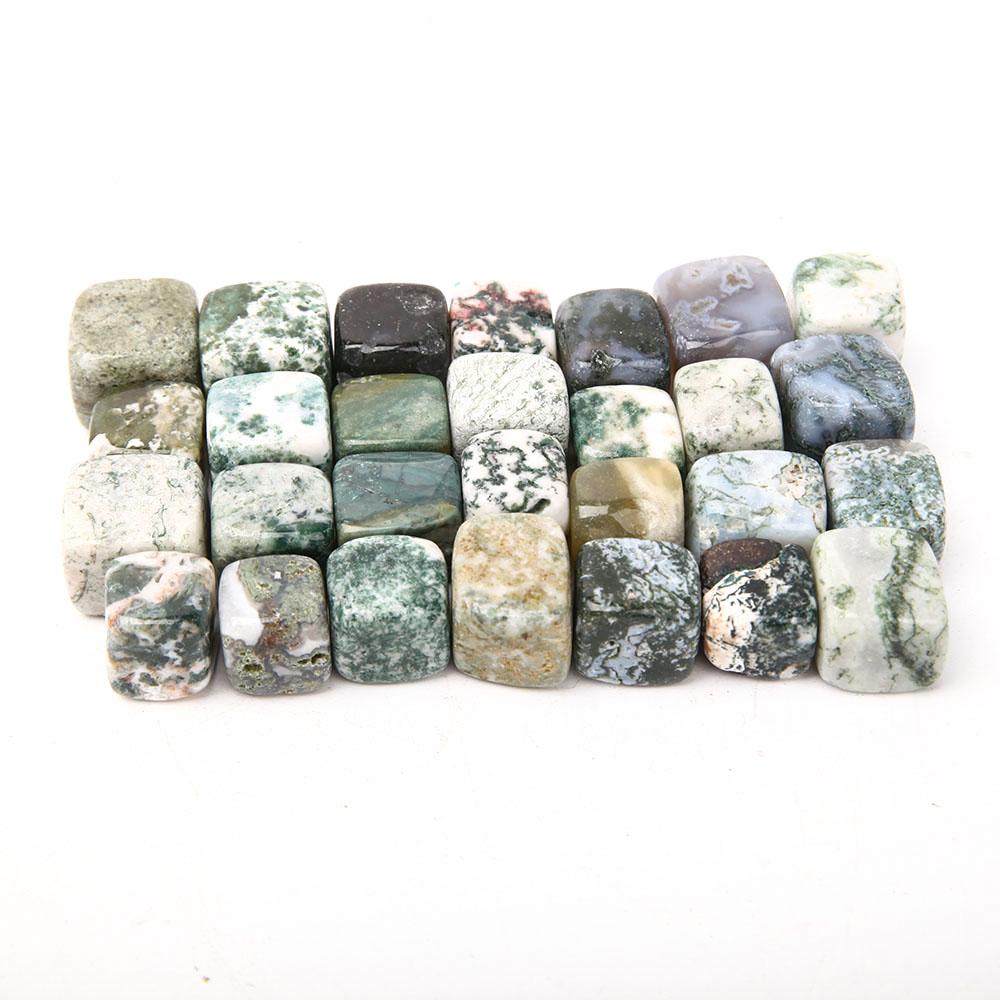 0.1kg Moss Agate Cubes Bag Wholesale Crystals