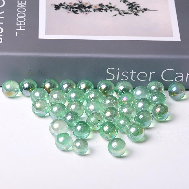 0.5-0.7'' High Quality Green Aura Crystal Spheres Crystal Balls for Healing Wholesale Crystals