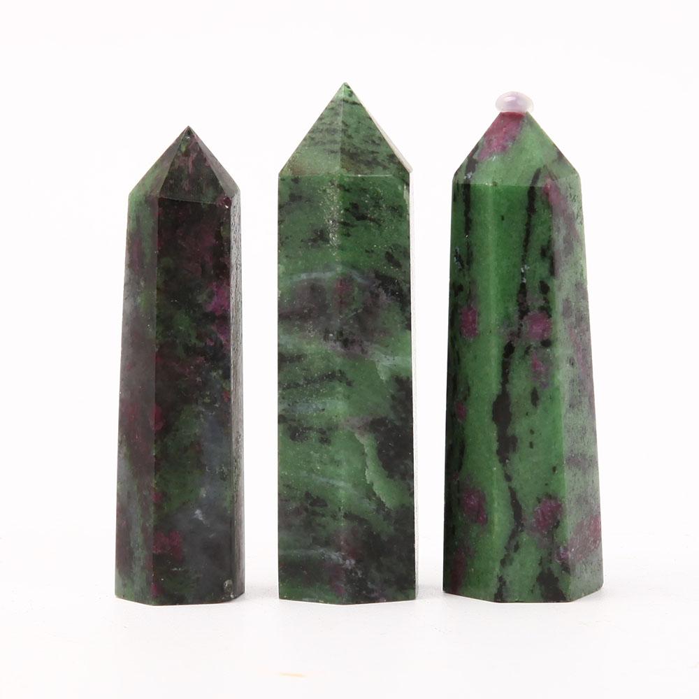 Set of 3 Ruby in Zoisite Crystal Point Wholesale Crystals