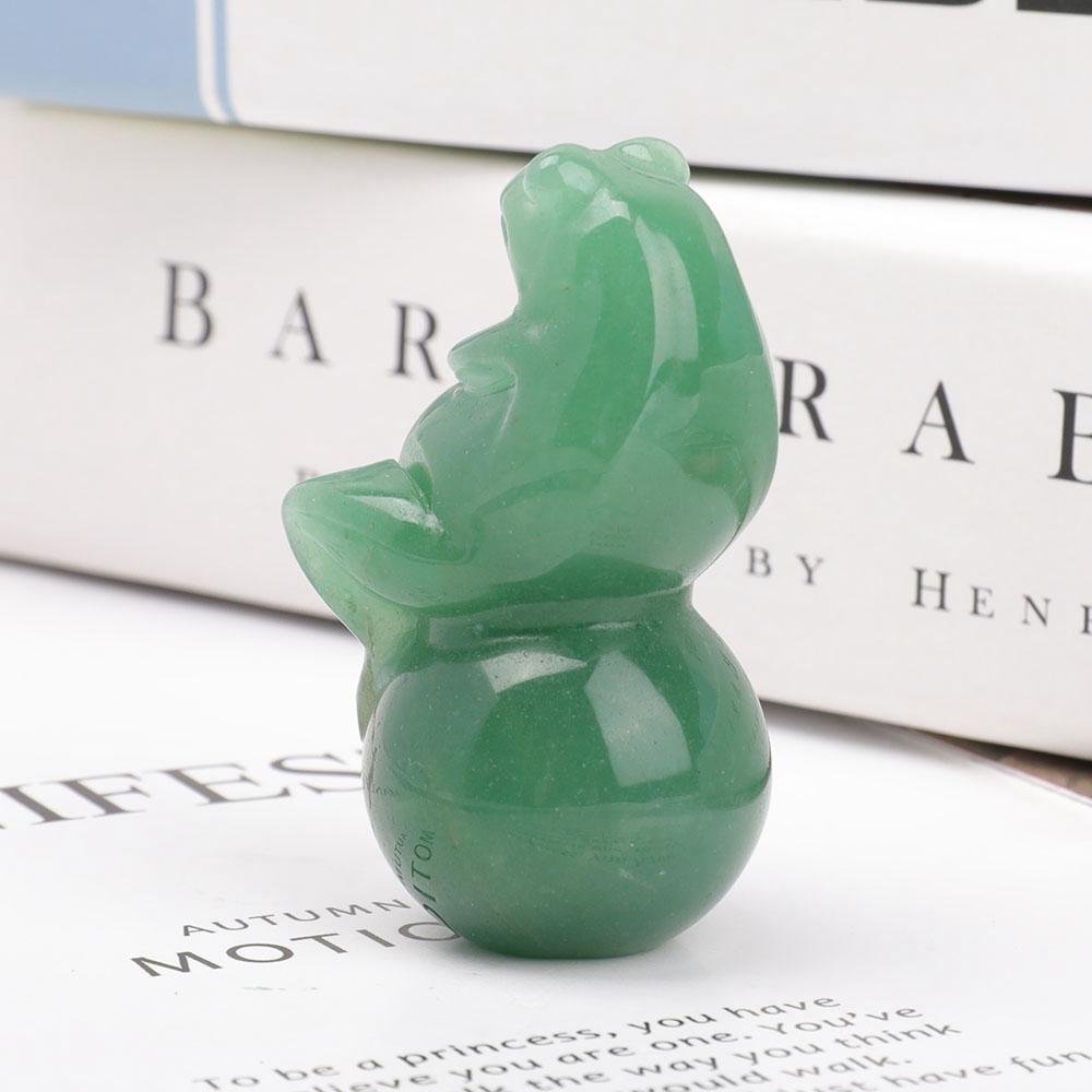 Green Aventurine Crystal Carving Frog Wholesale Crystals