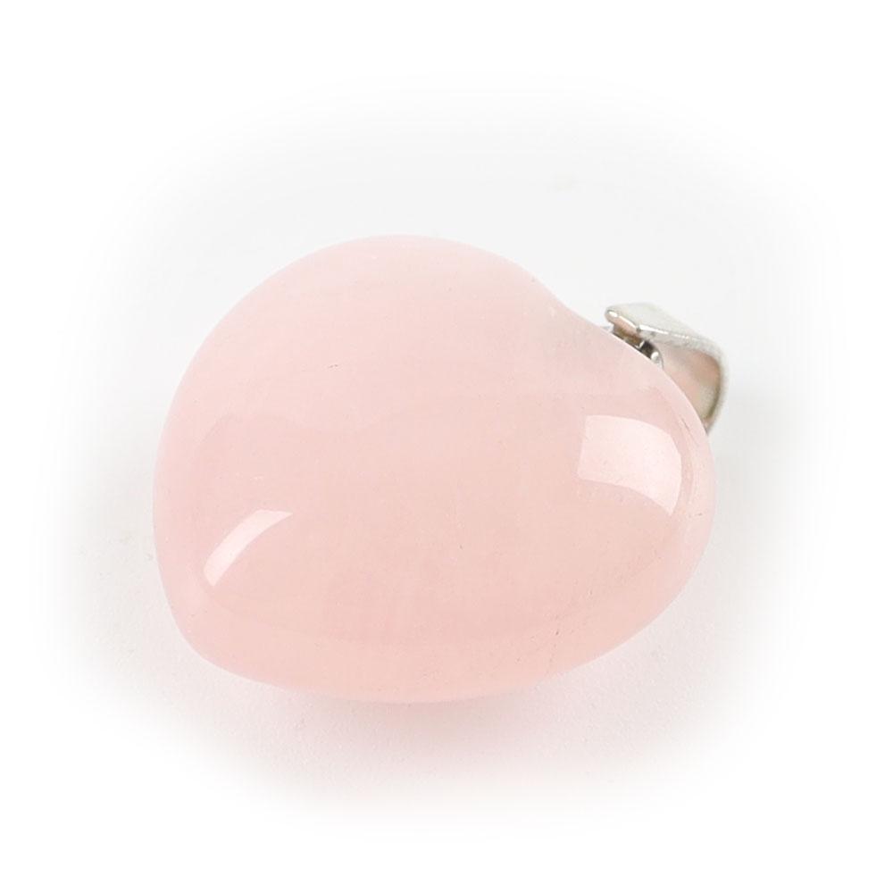 Rose Quartz Love Heart Shaped Gemstone Pendant Wholesale Crystals