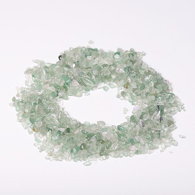 0.1kg Different Size Natural Green Strawberry Quartz Chips Crystal Chips for Decoration Wholesale Crystals