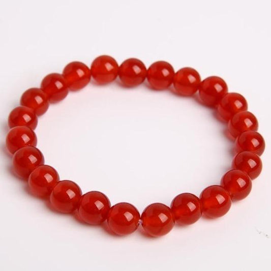 8mm Red Chalcedony Crystal Bracelet Wholesale Crystals