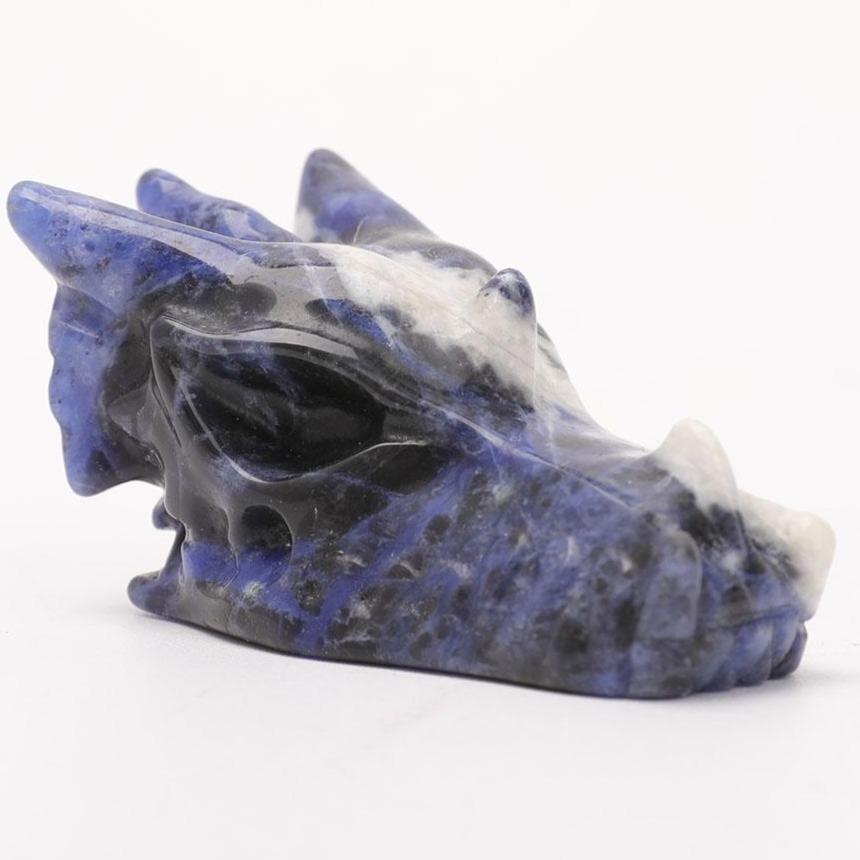 2.5" Sodalite Dragon Head Carvings Wholesale Crystals