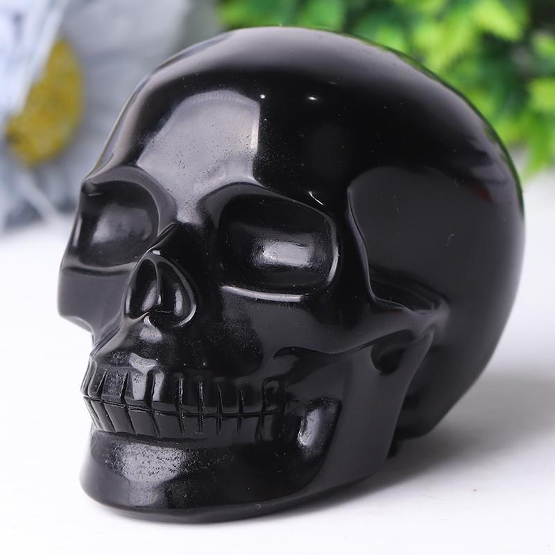 Black Obsidian Skull Crystal Carvings for Halloween Wholesale Crystals