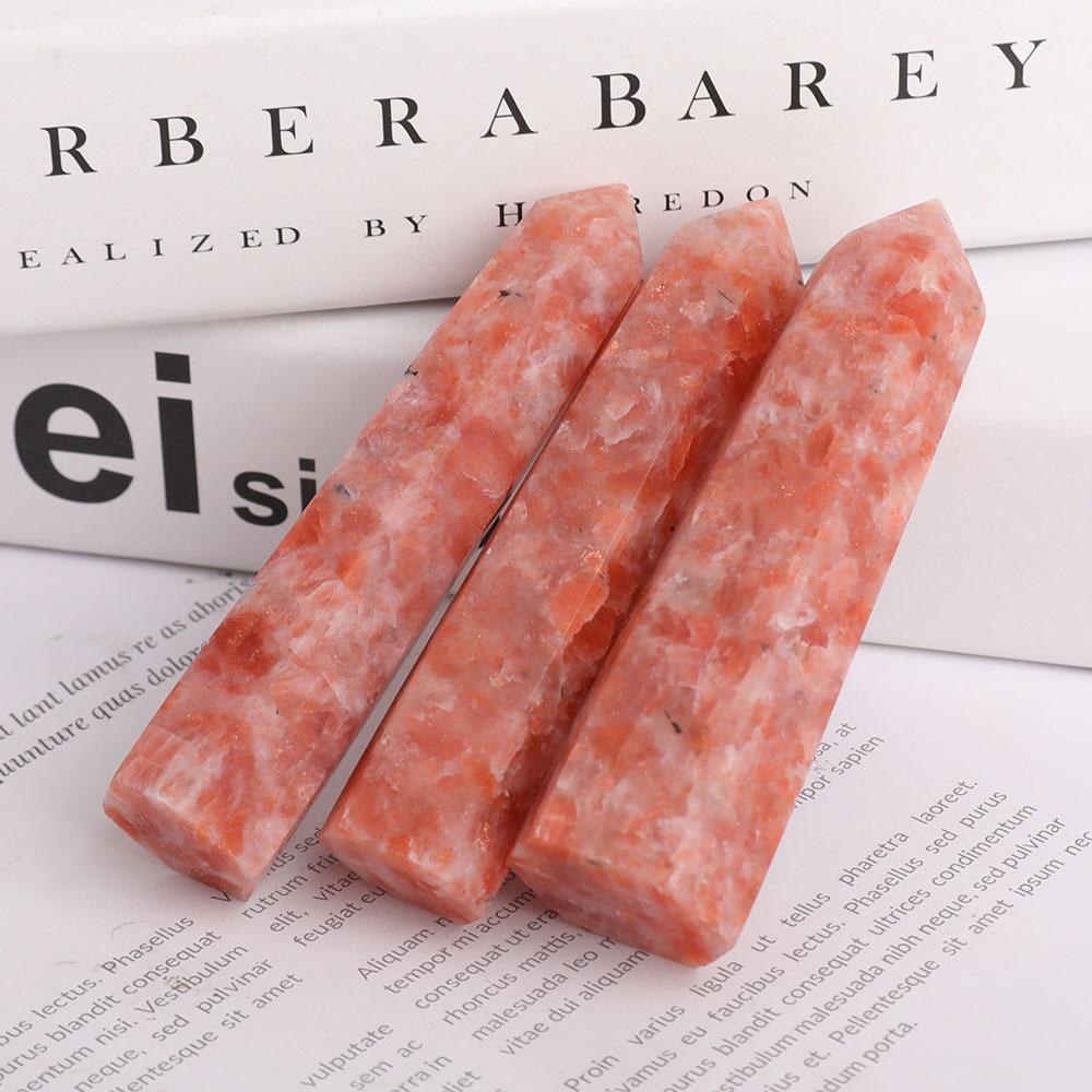 Set of 3 Gold Strawberry Quartz Points Wholesale Crystals