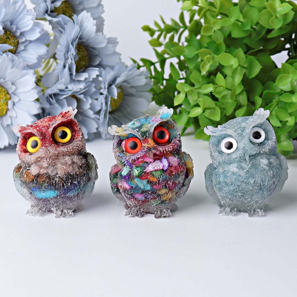 2.4" Resin Owl Crystal Carving Wholesale Crystals