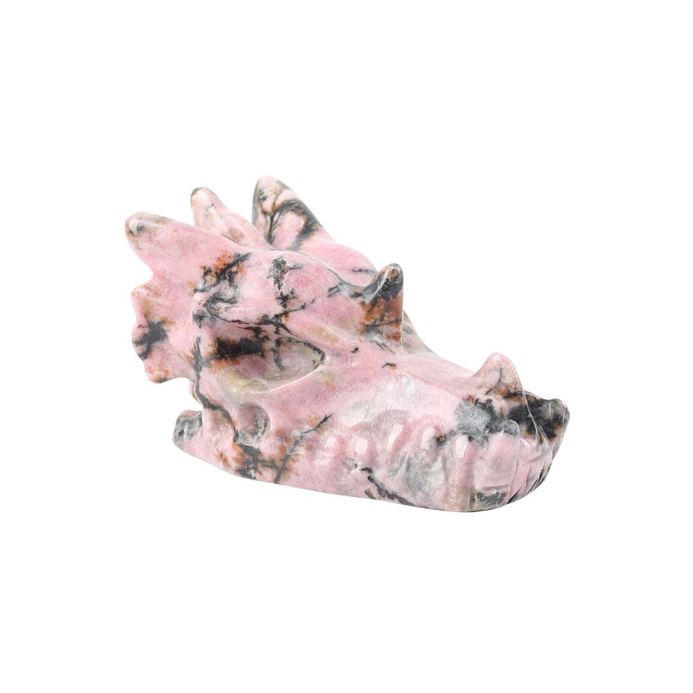 Rhodonite Dragon Head Carvings Wholesale Crystals