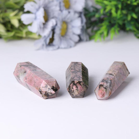 Wholesale Natural Crystal Spiritual Healing Stones Rhodonite Point Tower for Decoration Wholesale Crystals