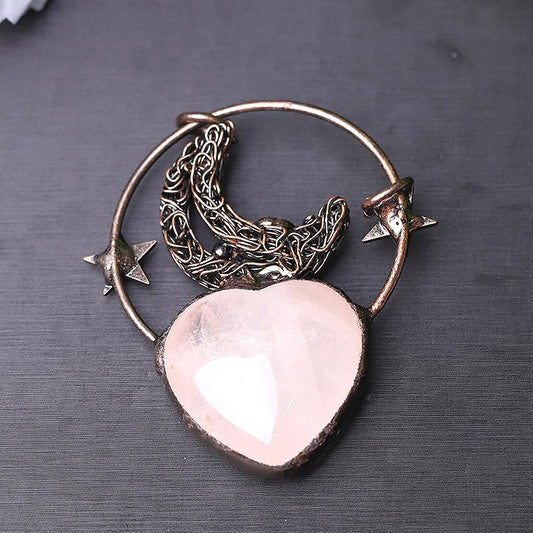 Rose Quartz Pendant for Jewelry DIY Wholesale Crystals