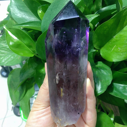 5.4" Dark Purple Amethyst Point Half Polished #2 Wholesale Crystals