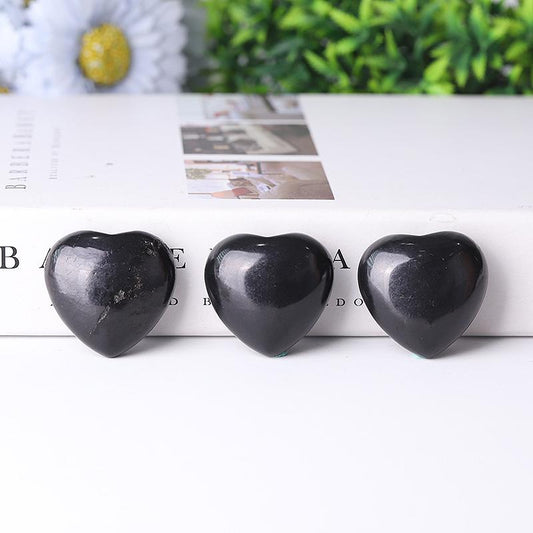 1.5" Shungite Heart Carvings Wholesale Crystals