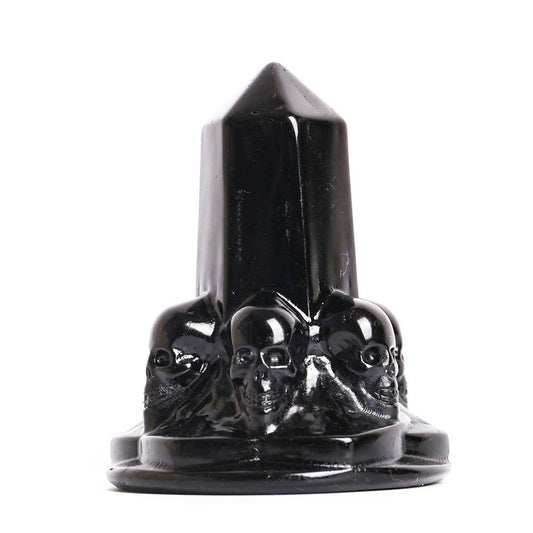 Black Obsidian Point With Carving Skull Decor Wholesale Crystals