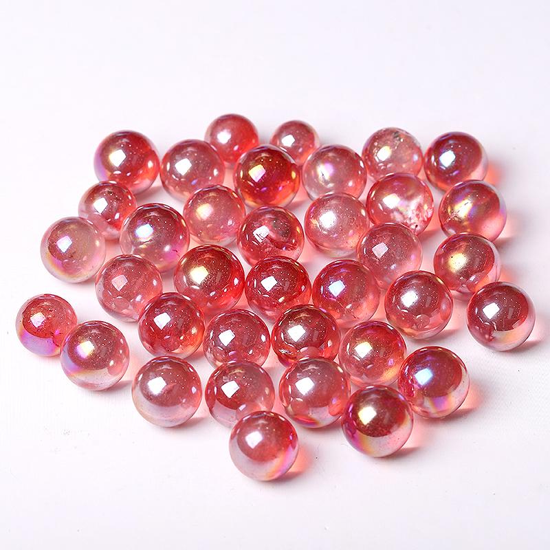 0.5-0.7'' High Quality Red Aura Crystal Spheres Crystal Balls for Healing Wholesale Crystals