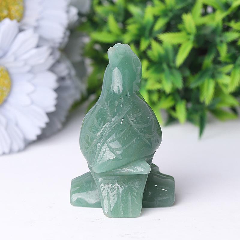 3" Green Aventurine Parot Crystal Carvings Wholesale Crystals