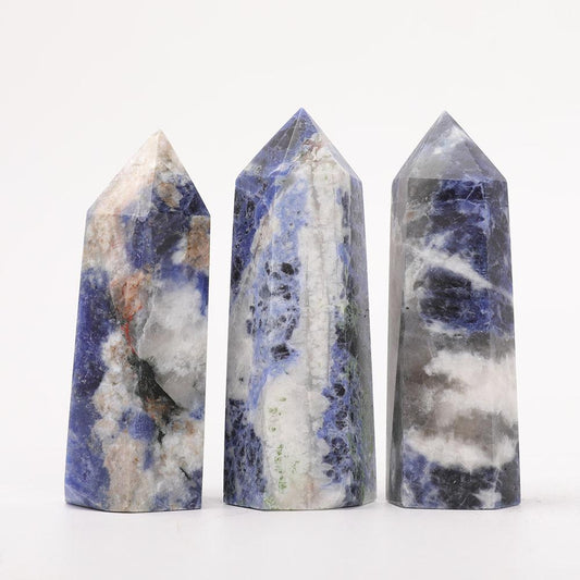 Set of 3 Sodalite Points Wholesale Crystals