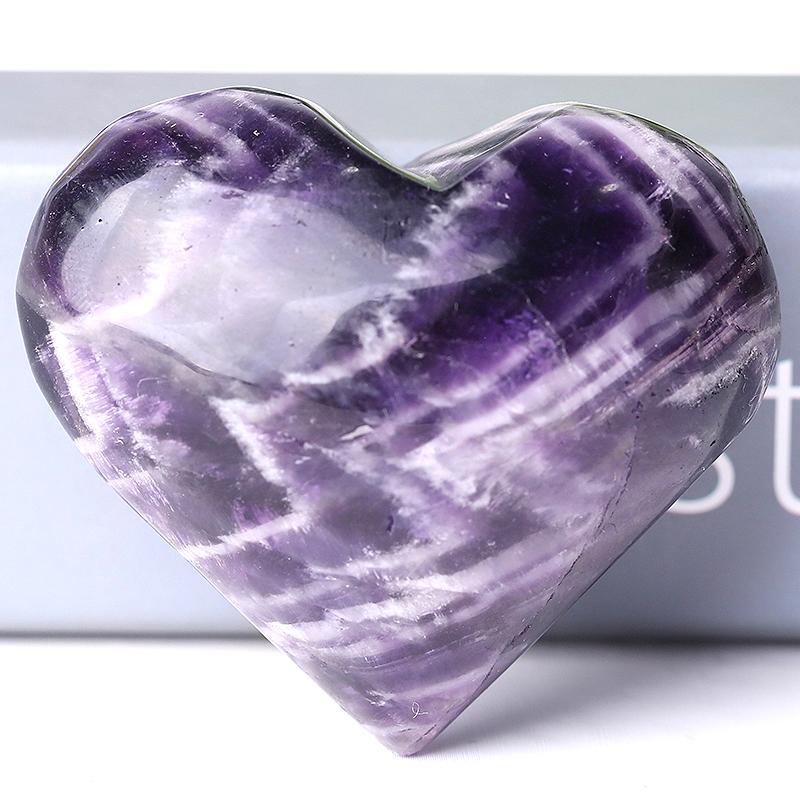 2.0-2.5"Dream Amethyst Heart Shape Crystal Carvings Wholesale Crystals