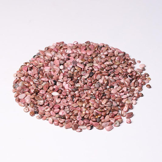 0.1kg Different Size Natural Rhodonite Chips Crystal Chips for Decoration Wholesale Crystals