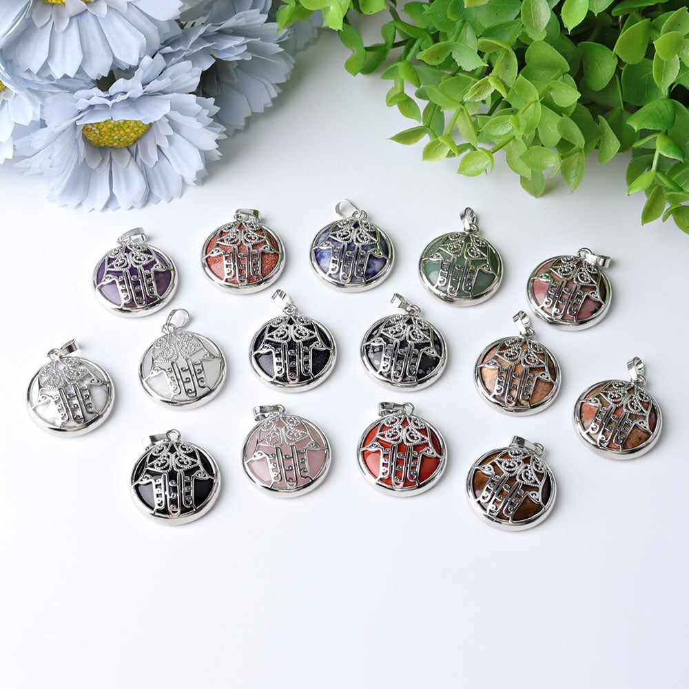 1.2" Chakra Hand Wrapped Crystal Pendant Wholesale Crystals