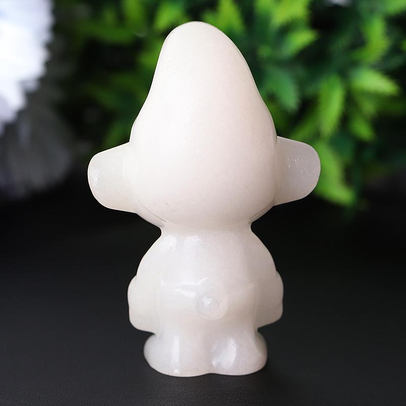 2.6" White Jade The Smurfs Crystal Carvings Wholesale Crystals