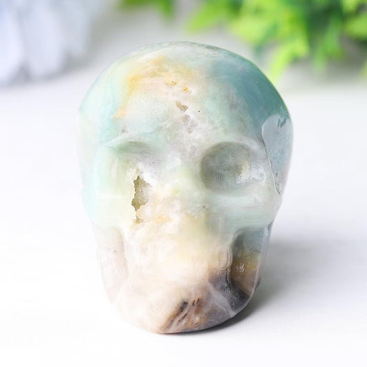 2" Sky Blue Skull Crystal Carvings Wholesale Crystals