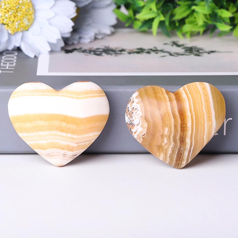 2" Jade Heart Shape Crystal Carvings Wholesale Crystals