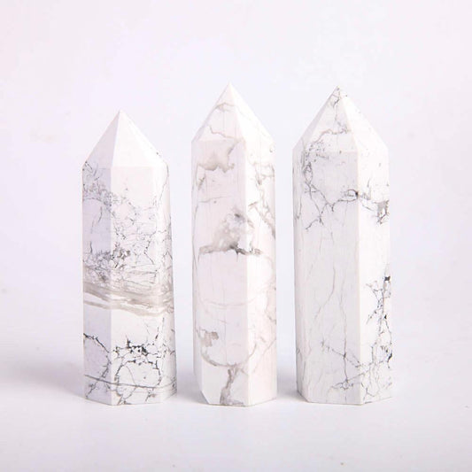 Set of 3 Howlite Crystal Point Wholesale Crystals