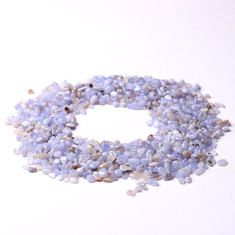 0.1kg 7mm-9mm Blue Lace Agate Crystal Chips Wholesale Crystals