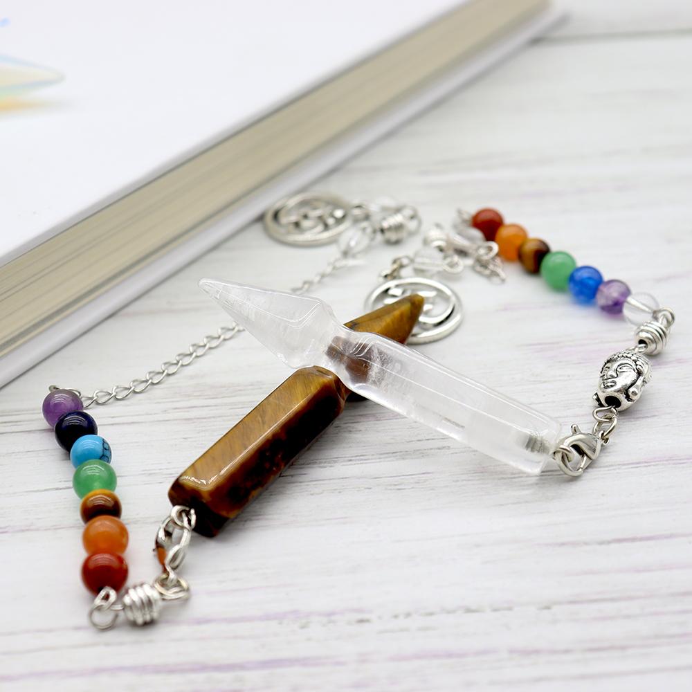 7 Chakra Healing Crystal Dowsing Pendulum Reiki Balance Meditation Jewelry Wholesale Crystals