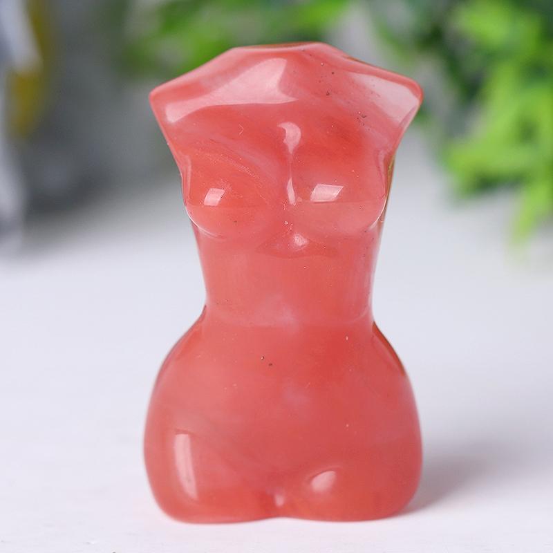 2“ Wholesale Crystal Tiny Women Body Figurine Crystal Torso Statue Carved Goddess Model Body Wholesale Crystals