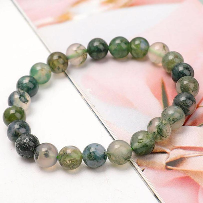 8mm Moss Agate Bracelet Wholesale Crystals