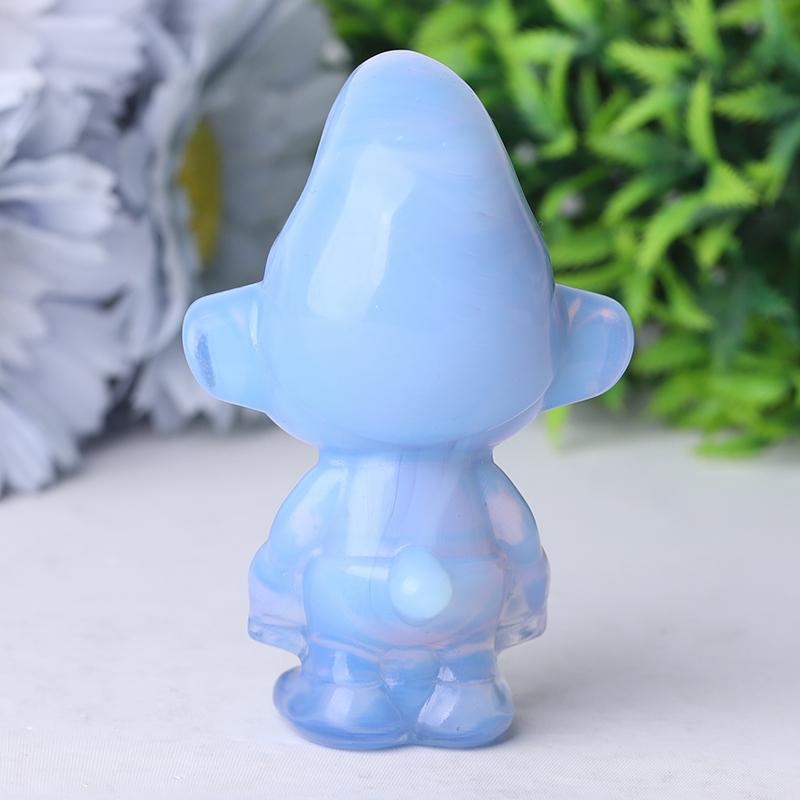 3.2" Blue Opalite Smurfs Crystal Carvings Wholesale Crystals