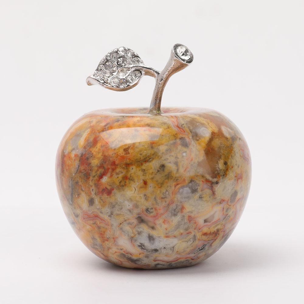 2" Crystal Apple Carvings Wholesale Crystals