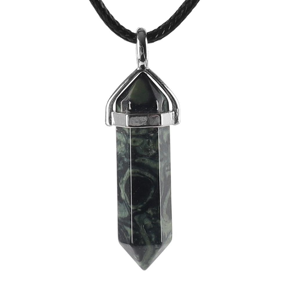 Natural Semi-Precious Gemstone Crystal Healing Hexagonal Point Chakra Pendant Wholesale Crystals